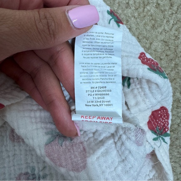 Rabbit & Bear organic cotton strawberry dress - Picture 3 of 8